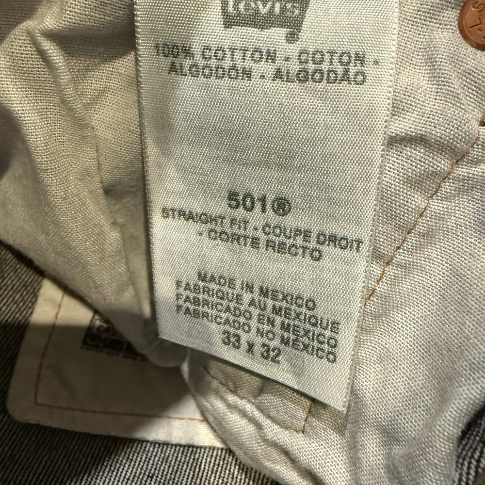 Levi’s 501 XX Dark Wash Jeans 33x32 Button Fly Classic Straight - Picture 2 of 15